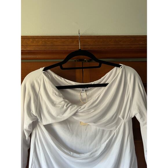 NWT Revolve SER.O.YA Women's Artemis Twist Neck Cutout Blouse Top White Size XL - Picture 6 of 11